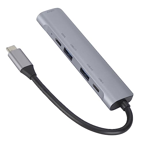 USB-C-Hub-HDMI-Adapter, 5-in-1-Typ-C-Dockingstation-Sender für Datenübertragung, 60 W PD-Aufladung, USB 3.0-Rate 5 Gbit/s, USB 2.0-Rate 480 Mbit/s von Zunate
