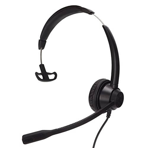 USB-Headset mit Mikrofon, Einohr-Computer-Headset mit Geräuschunterdrückung und Leitungsanrufsteuerung, Lautstärkeregelung und Stummschaltung für Laptop, PC, Call Center, Zuhause, Büro von Zunate