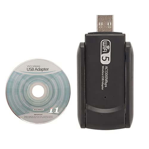 USB-WLAN-Adapter 2,4 G 5,8 G Dualband 1300 M mit Zwei Antennen, Schnelle Wärmeableitung für Tablets, Laptops, fürVista/XP/2000/7/8/10, für, für OS X von Zunate