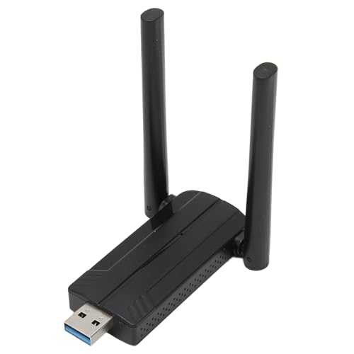 USB3.0-Wireless-Netzwerkkarte 1800M WiFi6-Dualband-Adapter, Verbesserte Sicherheit, Beamforming-Technologie, Dual-5-dBi-Gain-Antenne, für Hochgeschwindigkeitsnetzwerke von Zunate