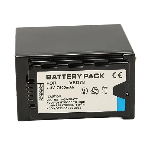 VBD78 Kamera Lithium Ionen Akku für MDH3 PX298 EVA1 DVX200 PV100 MDH2 UX90 UX180 FC100 HC X1500 Kamera, 7,4 V 7800 MAh Kamera Akku, mit Betriebsanzeige VBD78 Kamera Lithium Ionen Akku für MDH3 PX298 EVA1 DVX200 PV100 MDH2 UX90 UX180 FC100 HC X1500 Kamera, 7,4 V 7800 MAh Kamera Akku, mit Betriebsanzeige von Zunate