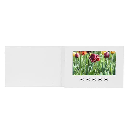 Video-Grußkarte, Videobroschüre, Elektronische Grußkarte mit LCD-Bildschirm, Videobuch, das Ihr Hochzeitsvideo Abspielt, Hochzeitsvideobuch, Hochzeitsvideoalbum (7 Zoll 14 Zähne) von Zunate