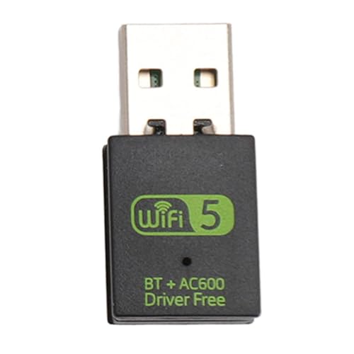 WiFi 5 USB-Adapter für Desktop-PC, 5 GHz/2,4 GHz Dualband-WLAN-Dongle USB2.0 WLAN-Wireless-Adapter 600 Mbit/s für Laptop, für Windows 11/10, OS X von Zunate