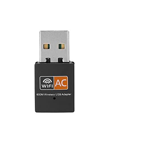 WiFi Adapter, 2.4G/5G Dual Band WiFi Empfangsadapter, 600Mbps High Speed USB Wireless Network Card, für Laptop Computer, Externer 8811 Chip(kabellos) von Zunate