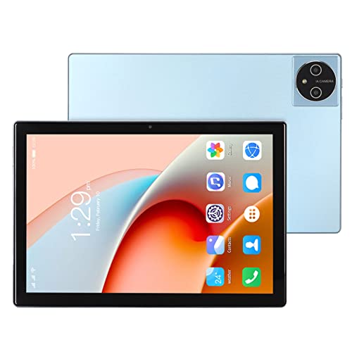 Zunate 10,1-Zoll-Tablet, FHD-Touchscreen-4G-Tablet mit Bluetooth-Tastatur, MT6755 Octa Core, 8 GB RAM, 256 GB ROM, Dual-SIM-4G-LTE-Anruf-Tablet, Dual-Kamera, 5G-WLAN, Integriertes (EU-Stecker) von Zunate