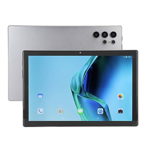 Zunate 10,1-Zoll-Tablet mit Android 11, Octa-Core-Dual-SIM-Dual-Standby-Tablet, 8 GB RAM, 128 GB ROM, Vordere 8-MP- und Hintere 13-MP-Kamera, WLAN, BT, 8800-mAh-Akku (Grau) von Zunate
