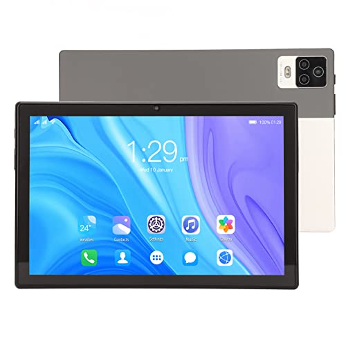 Zunate 10 Zoll Tablet, P70 Silbergrau für Android 11 Tablets für und Erwachsene, 6 GB RAM, 128 GB ROM, 8800 MAh, 4 G Calling Dual Standby Computer Tablets, für Gaming Video Tablets von Zunate