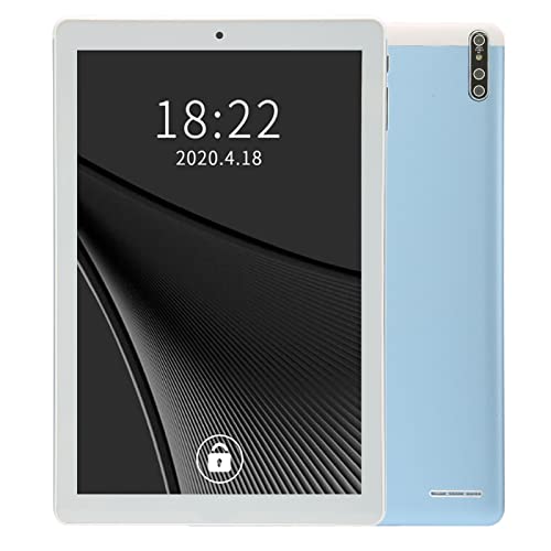 Zunate 10-Zoll-Tablet für Android, 3 GB RAM, 64 GB ROM, 128 G Expand, 5 G Dual Frequency WiFi, Front 8 MP Rear 13 MP Camera, Support Gravity Sensor, GPS, OTG Connection von Zunate
