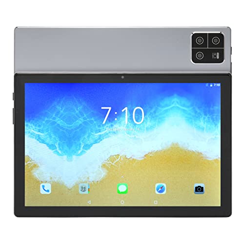 Zunate 10 Zoll Tablet für Android 11, 8 GB RAM, 128 GB ROM, Silbernes HD IPS Display, Dual SIM, Dual Standby Anruf Tablets mit Dual Kamera, 8800 MAh, Büro Tablet für die Familie (EU-Stecker) von Zunate