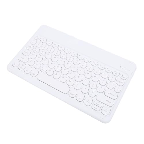 Zunate 10 Zoll Taschenklapptastatur, Ultra Slim Folding Tastatur mit Dem Schlafmodus Ergonomische Runde Wiederaufladbare Tastatur BT Tastatur für Desktop Computer Laptop Telefon Tablet von Zunate