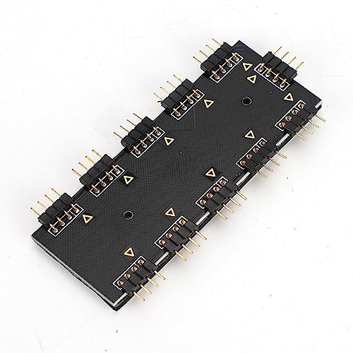 Zunate 10-poliger 12-V-4-Pin/5-V-3-Pin-RGB-Hub-LED-Splitter-Hub mit Verlängerungskabel für das PC-MOD-Motherboard (12V 4-polig) von Zunate