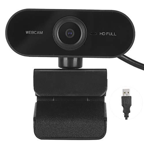 Zunate 1080P-Webcam mit Mikrofon, USB 2.0-HD-Computer-Webkamera, Unterstützung Einer 360-Grad-Drehung, Plug-and-Play für Videoanrufe, Spiele, Aufzeichnungen und Konferenzen von Zunate