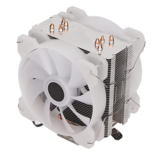 Zunate 120-mm-CPU-Kühler, RGB 40CFM Computer-Wärmeableitungslüfter, für LGA 775 1150 1151 1155 1156 1366 2011 (X79 X99 X299), Unterstützt für AM2 AM2+ AM3 AM3+ AM4 FM1 FM2 von Zunate