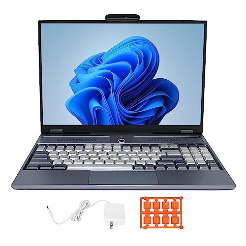 Zunate 16 Zoll Laptop, 16 GB RAM, Tragbares Notebook mit 2560 X 1600 Auflösung, Gaming Laptop mit Mechanischer Tastatur, Fingerabdruck Entsperrung, Magnetstecker Kamera (16 GB + 256 GB EU-Stecker) von Zunate