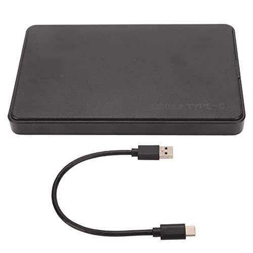 Zunate 2,5-Zoll-Festplattengehäuse, USB3.1 Typ C Dual Port 10 Gbit/s Hochgeschwindigkeitsübertragung HDD SSD Externes Gehäuse mit LED-Anzeige, Plug-and-Play von Zunate