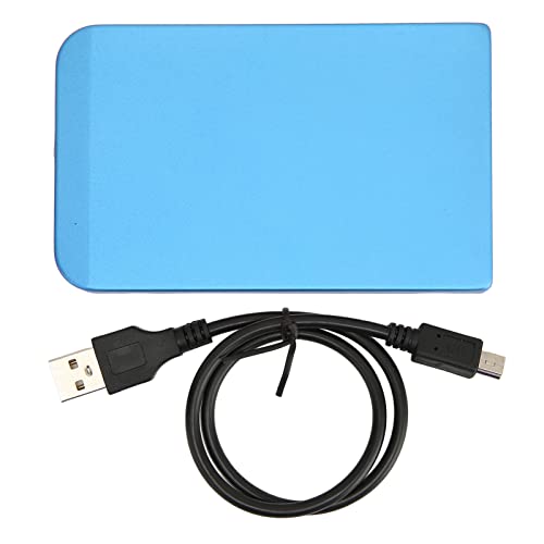 Zunate 2,5 Zoll Laptop Wechselfestplattengehäuse USB2.0 SATA Aluminium Slim Wechselfestplattengehäuse mit LED-Anzeige, für Win XP/7/8/10, für OS X Laptop (Blau) von Zunate
