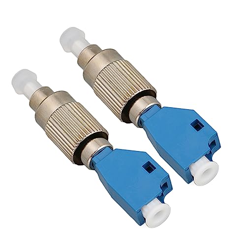 Zunate 2Pcs Visual Fault Locator Glasfaseradapter, Glasfaserstecker, FC-Stecker auf LC-Buchse SM 9/125 Hybrid-Glasfaserkonverter-Adapter, Kompatibel mit Visual Fault Locator von Zunate