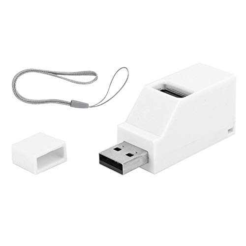 Zunate 3 In 1 USB2.0 Splitter Hub ABS Direct USB Extender Computerzubehör (weiß 2.0) von Zunate