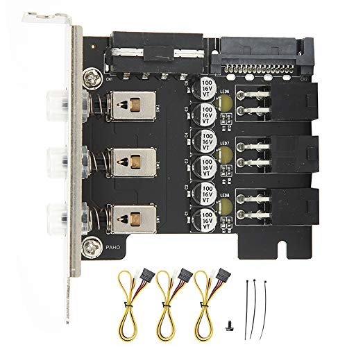 Zunate 3-Port-PCI-E-zu-USB-Erweiterungskarte, PCI-e-USB-Hub-Controller-Adapter Unterstützung für Optische Laufwerke mit Mehreren Systemschaltern 80 Mm Halbe Höhe Chassis HTPC für Desktop-PC (PH33) von Zunate