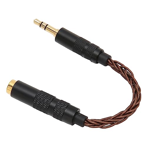 Zunate 4,4 Mm Symmetrische Buchse auf 3,5 Mm Stereo-Stecker, Audiokabel, Vergoldete Anschlüsse, Kopfhörer-Stecker-Adapter für Heim-Stereoanlagen, Auto-Stereoanlagen, Lautsprecher (Bronze) von Zunate