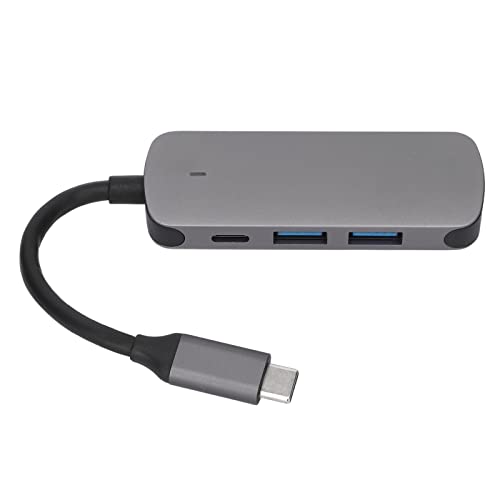 Zunate 4 in 1 USB C Adapter, USB C Hub mit 2 USB Anschlüssen, 4K HDMI Anschluss, 100 W PD Anschluss, Tragbarer USB Splitter für Tastatur, Drucker, Handy, Tablet von Zunate