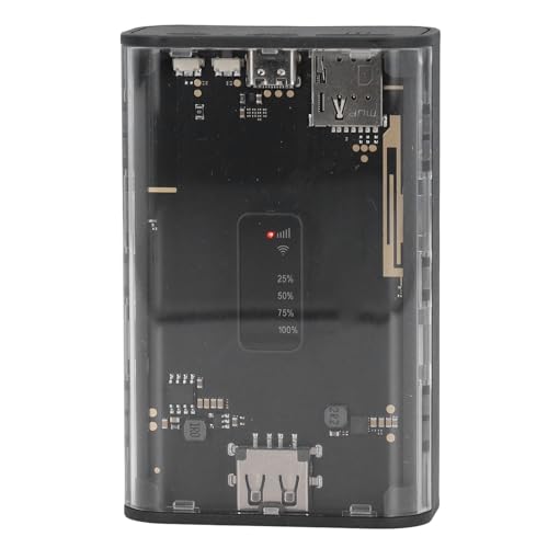Zunate 4G LTE WLAN-Router, Tragbarer Mobiler Hotspot-Router für Unterwegs mit SIM-Kartensteckplatz, 5200-mAh-Akku, für Bis zu 10 Benutzer, für 7, 8, 10, für -Systeme von Zunate