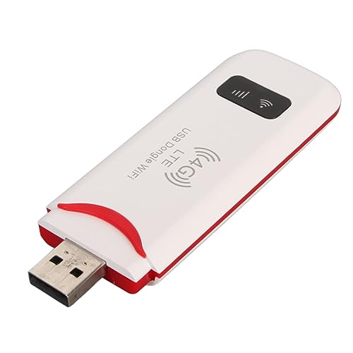 Zunate 4G USB Mobile WiFi, Tragbares Reise WLAN mit WiFi Verschlüsselungsfunktion, Mobiler MiFi Hotspot Unterstützt 10 Geräteverbindungen, Kompatibel mit Europäischen SIM Karten von Zunate