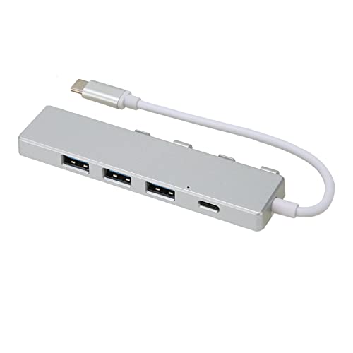 Zunate 5-Port-USB-C-Hub-Adapter, Typ-C-Dockingstation, 5 Gbit/s Übertragungsrate, für USB-Flash-Laufwerke, Mobile Festplatten, Kabellose Mäuse und Tastaturen von Zunate