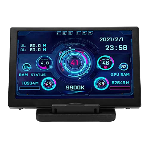 Zunate 5 Zoll IPS USB Bildschirm, AIDA64 PC CPU Datentemperaturmonitor mit 4 poligem Mainboard Kabel, 360 Grad Drehung des PC Sensorpanel Displays Zunate 5 Zoll IPS USB Bildschirm, AIDA64 PC CPU Datentemperaturmonitor mit 4 poligem Mainboard Kabel, 360 Grad Drehung des PC Sensorpanel Displays von Zunate