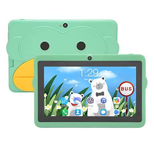 Zunate 7 Zoll Tablet, WiFi Edition Tablet mit Ständer, 2 GB 32 GB Octa Core Prozessor, 2 MP 5 MP Dual Kamera, Dual Band Tablet für Android 10, für Bildung, Spiele (Grün) von Zunate