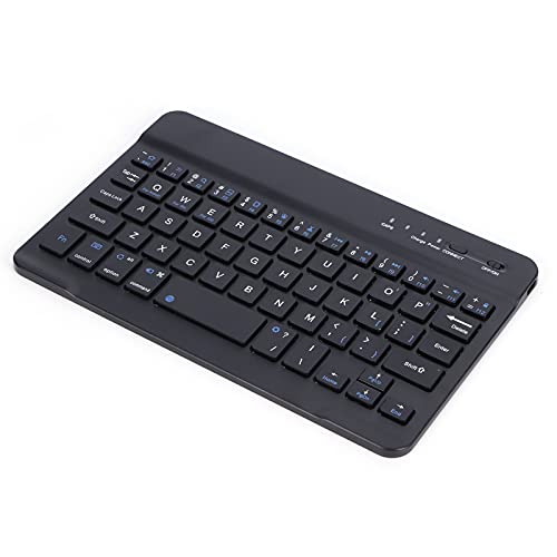 Zunate 7-Zoll-Tastatur, Ultradünne Kabellose Tastatur, Ergonomie Wiederaufladbare 3.0-Multigeräte-Schreibmaschine mit 59-Tasten für Air 5/für Samsung Tablet-Computer von Zunate