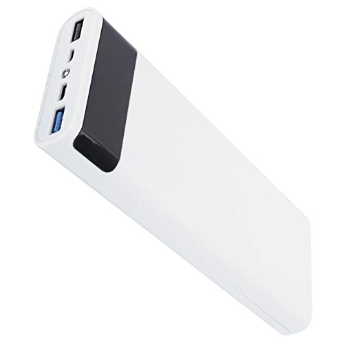 Zunate Akkuladegerät, Tragbare 8x18650 Schnellladeversion DIY Mobile Power Kit, DIY Power Bank Hülle, für USB Geräte Telefon Tablet(Weiß) von Zunate