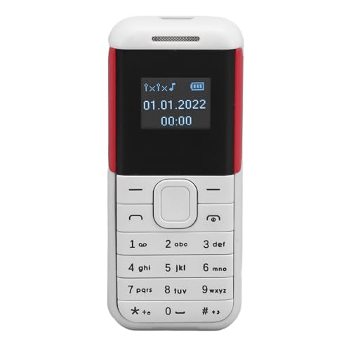 Zunate Basistelefon, BM222 0,66 Zoll Bildschirm, Superkleines Smartphone, 2G Winzig Mobiltelefon mit FreihändigemWählgerät, Dual SIM Karte GSM für ältere (White) von Zunate