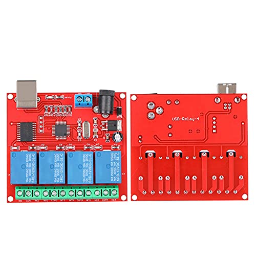 Zunate Bindpo Relaismodul, 4-Kanal-DC-12-V-Computer-USB-Smart-Switch-Controller, PC-Relaismodul-Erweiterungskarte von Zunate