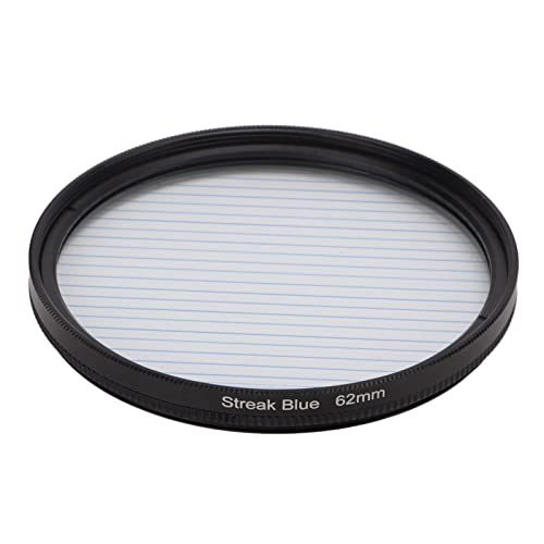 Zunate Blue Streak Kamerafilter, 62 Mm 67 Mm 72 Mm 77 Mm Spezialeffekt Linsenfilter Anamorpher Spezialeffektfilter, Kompatibel mit Den Meisten Digitalkameras auf Dem Markt(62mm) von Zunate