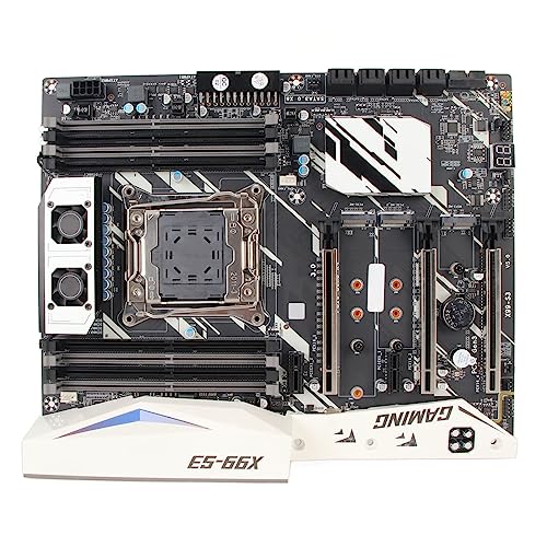 Zunate Computer-Motherboard, X99 S3 LGA2011 ATX-Gaming-Motherboard, 4 DDR4 2133/2400/2800 256 GB Erweiterbar, NVME M.2, M.2 WiFi, SATA3.0, PCI E 16X X 2, USB3.0, USB2.0 von Zunate