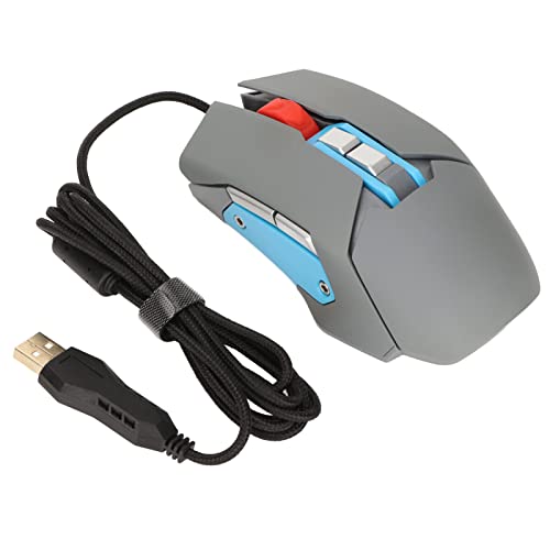 Zunate Computermaus, 9-Tasten-Makroprogrammierung, Intelligente Sprach-Gaming-Maus mit RGB-Hintergrundbeleuchtung für PC-Laptops, Integrierte USB-Soundkarte, Lautsprecher und Mikrofon, von Zunate