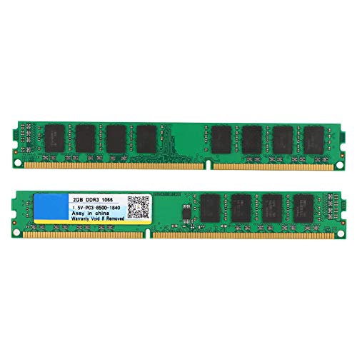 Zunate Computerspeicher, 2G 1066 MHz Speichermodul PC3-10600 240PIN DDR3 Desktop-Speicher RAM Voll Kompatibel für Intel/AMD von Zunate