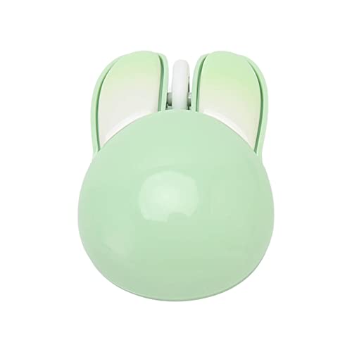 Zunate Cute Bunny Kabellose Maus, 2,4 GHz Einstellbare DPI-Silent-Mäuse, Mobile Optische Maus mit USB-Empfänger, Unterstützt Automatischen Ruhezustand, für Laptop, Desktop, PC (Matcha-Grün) von Zunate