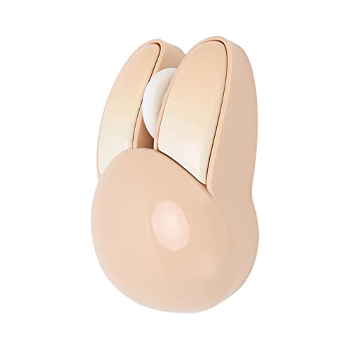 Zunate Cute Bunny Kabellose Maus, 2,4 GHz Einstellbare DPI-Silent-Mäuse, Mobile Optische Maus mit USB-Empfänger, Unterstützt Automatischen Ruhezustand, für Laptop, Desktop, PC (Milchteefarbe) von Zunate