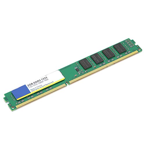 Zunate DDR3-Speicher-RAM, 2 GB, 1333 MHz PC3-10600, 240-Pin-Speichermodul-Speicherbank für Desktop-PC-Computer-Motherboard, Gaming ohne Verzögerung von Zunate