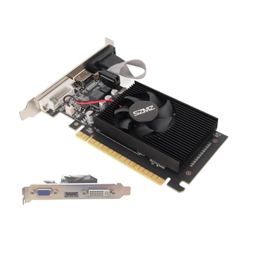 Zunate Desktop-Grafikkarte, GT610 64bit 2G DDR3 Grafikkarte mit Lüfter, HDMI, DVI, VGA, PCI Express 1.1 X16, 48 Stream Prozessor Videospiel-Grafikkarte Zunate Desktop-Grafikkarte, GT610 64bit 2G DDR3 Grafikkarte mit Lüfter, HDMI, DVI, VGA, PCI Express 1.1 X16, 48 Stream Prozessor Videospiel-Grafikkarte von Zunate