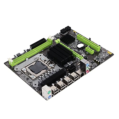 Zunate Desktop-Motherboard, LGA 1366 PCIE 16X-Grafiksteckplatz Desktop-Mainboard für Intel Core I7/für Xeon, 2 DDR3 DIMM, 4 SATA II Port und PS/2 Port von Zunate
