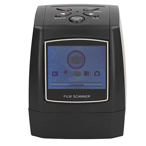 Digitaler Filmscanner, 2,36 Zoll 5MP Farbdisplay Filmscanner USB MSDC ragbarer Dia Negativ Scanner, für Fotostudios, Unterstützt Bis zu 32 GB Speicherkarte von Zunate