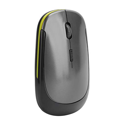 Zunate Drahtlose Computermaus, 2,4 GHz mit USB-Empfänger, 1600 DPI mit 3 Einstellbaren Pegeln, 4 Tasten, 4-Wege-Rad, Optische Maus, für Notebook-PC-Laptop-Spiele (Silber grau) von Zunate