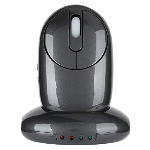 Zunate Drahtlose Maus, 2.4G Drahtlose Tragbare Mobile Maus Optische Gaming-Mäuse mit 4-Port-USB-Hub-Ladestation, 5 Tasten, für Notebook, PC, Laptop, Computer von Zunate