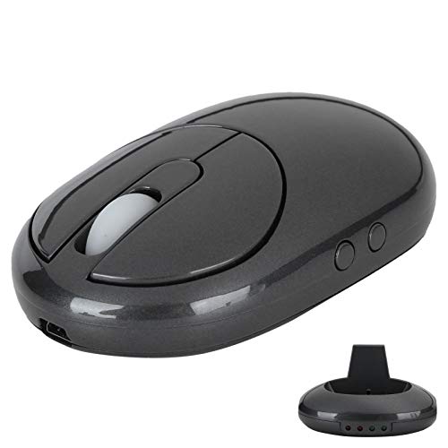 Zunate Drahtlose Maus mit Ladestation, 4-Port-USB-Hub Ergonomische Optische 2,4-GHz-Gaming-Maus, 800-1200 DPI, 5 Tasten, Plug-and-Play für Desktop-PC von Zunate