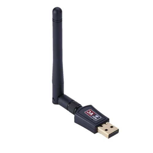 Zunate Drahtlose Netzwerkkarte, Dualband 2.4G/5G WiFi-Antenne 600M Externer Drahtloser USB-Adapter für Surfen Im Internet und Online-Spiele von Zunate