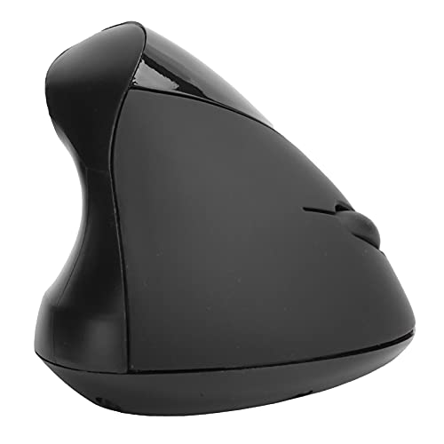 Zunate Drahtlose Optische Vertikale Maus, 2,4 GHz Drahtloser und USB-Kopf, 800/1200 / 1600DPI Einstellbare, Ergonomische Rechtshändige Vertikale Mausmäuse für Gaming-Bürocomputer (Schwarz) von Zunate