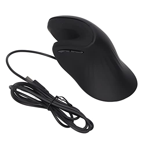 Zunate Ergonomische Maus, Kabelgebundene Vertikale Maus mit 800/1200/2400/3200 DPI und 6 Tasten, Leise Klicks Vertikale Ergonomische Optische Maus für Gaming Office von Zunate